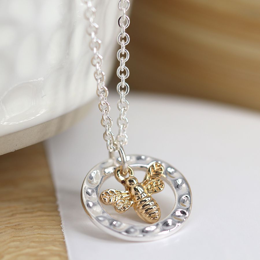 Gold plated hot sale bee necklace