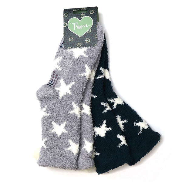 POM Peace Of Mind Cosy Socks Set - Teal & Grey