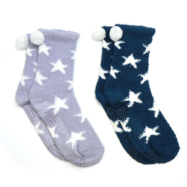 POM Peace Of Mind Cosy Socks Set - Teal & Grey