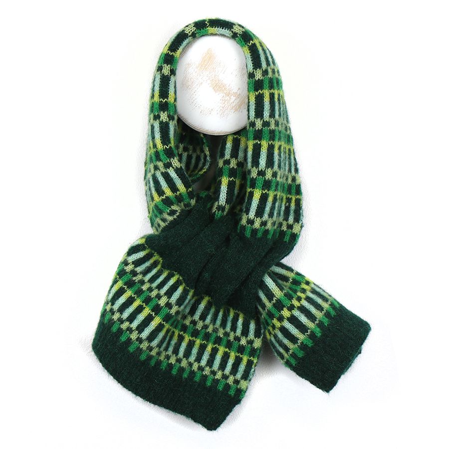 POM Peace Of Mind Green Multi Pull Through Scarf