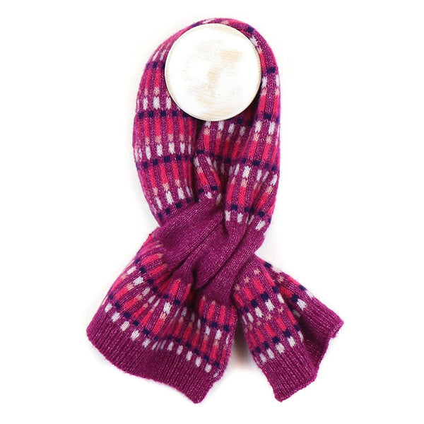 POM Peace Of Mind Fuchsia Multi Pull Through Scarf