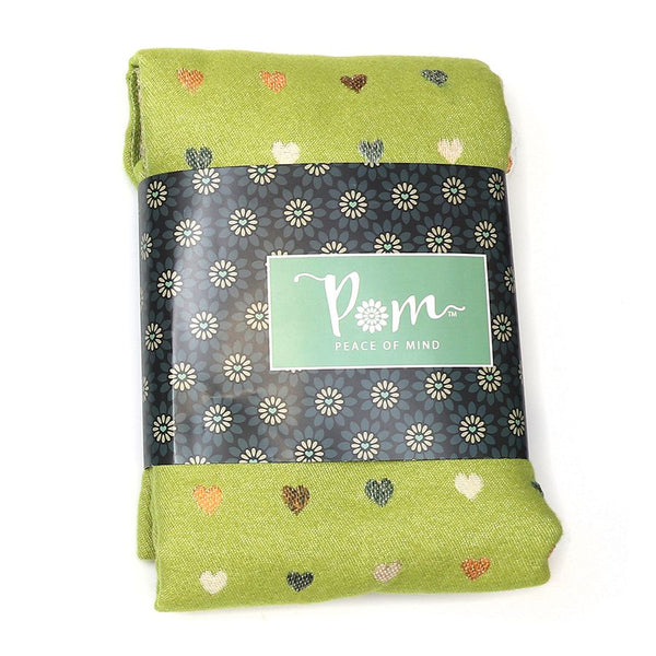 Peace of Mind Lime Mini Hearts Reversible Scarf