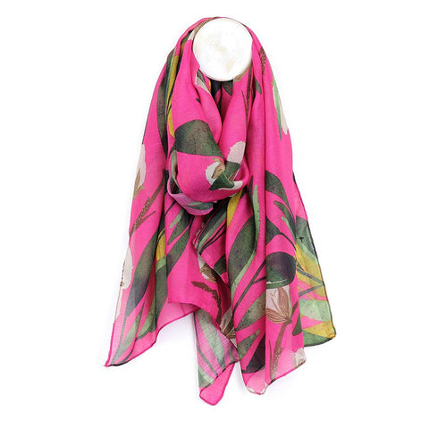 Peace of Mind Recycled Pink Botanical Print Scarf