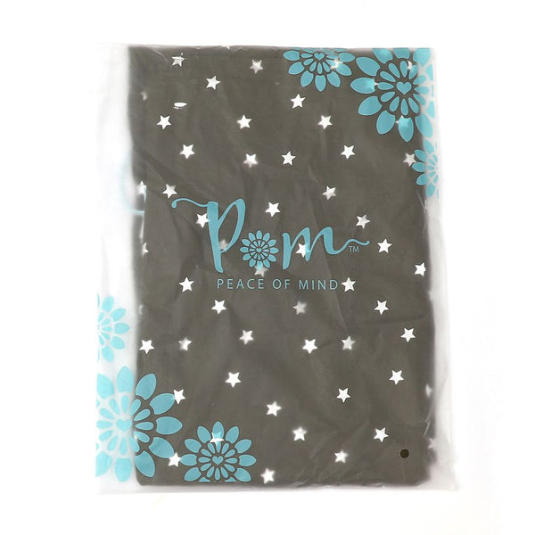 Peace of Mind Dark green scarf with metallic star print