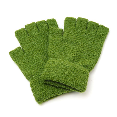 POM Peace Of Mind Fingerless Gloves - Lime Green