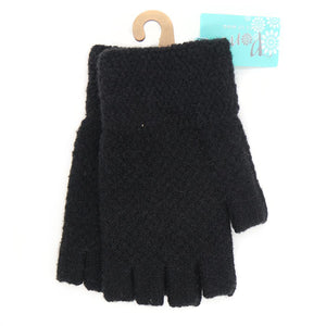 POM Peace Of Mind Fingerless Gloves - Black