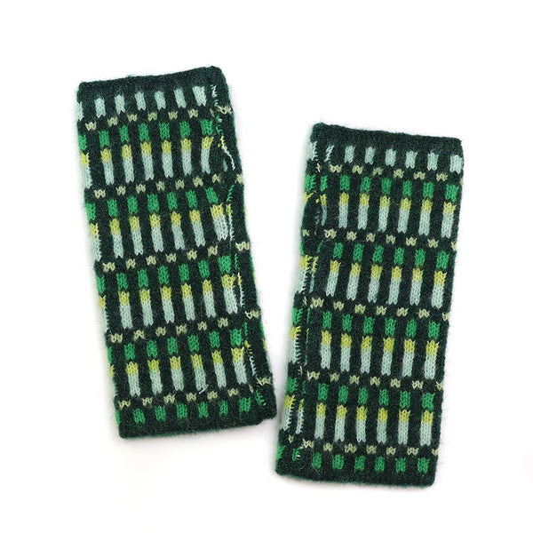 POM Peace Of Mind Green Knitted Wrist Warmers