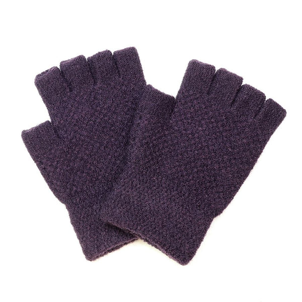 POM Peace Of Mind Fingerless Gloves - Aubergine