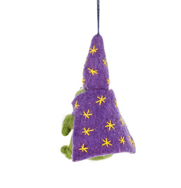 Felt Wizard Frog Hanging Decoration