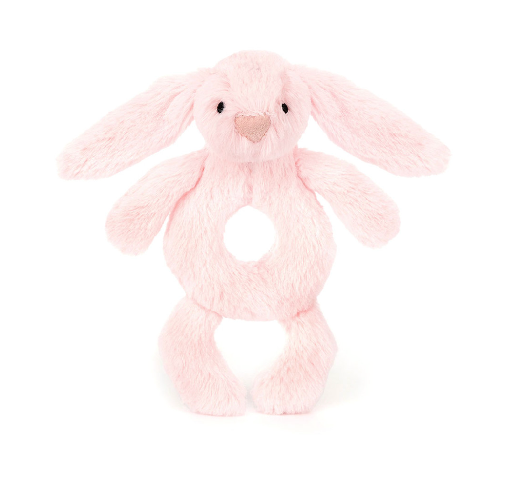 Jellycat Bashful Bunny Pink Ring Rattle