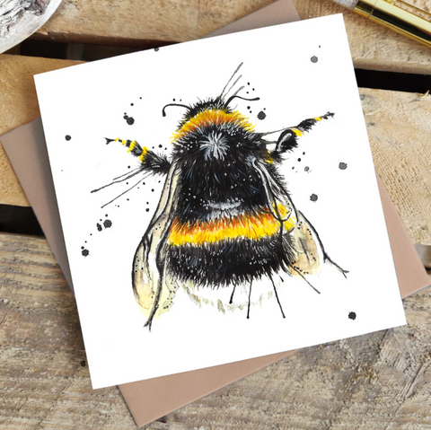 Greetings Card - Splatter Bumble