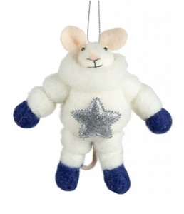 Felt Spaceman Mouse with Silver Star