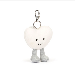 Jellycat Amuseable Cream Heart Bag Charm