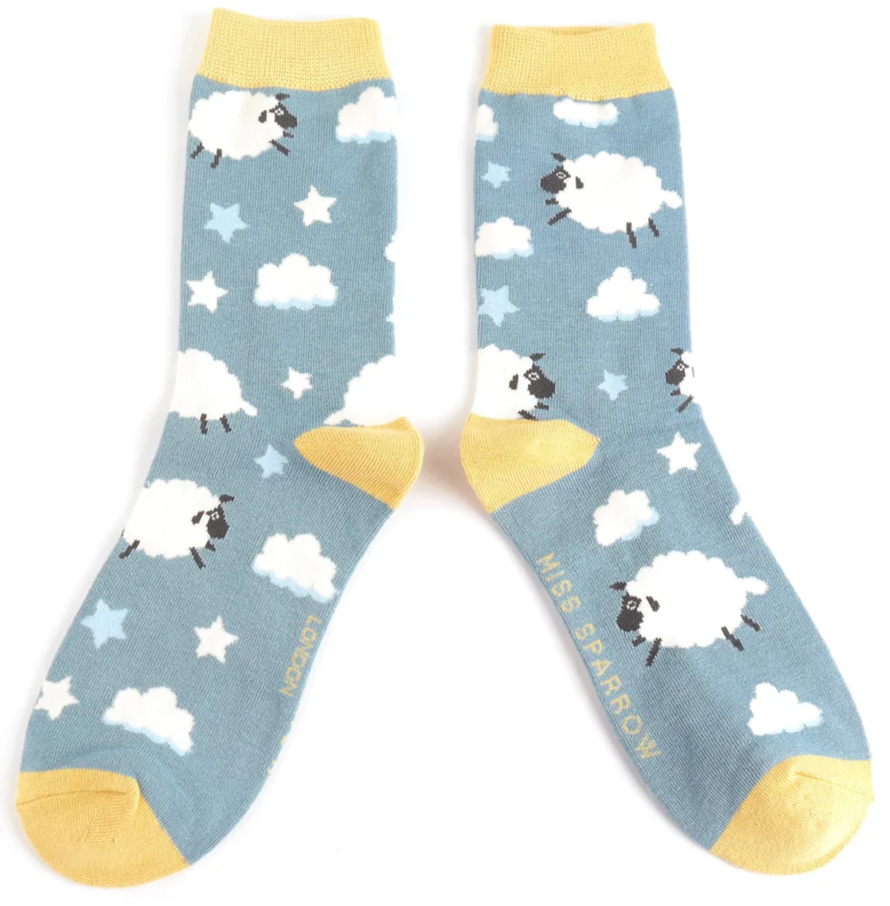 Miss Sparrow Socks Sleepy Sheep Denim