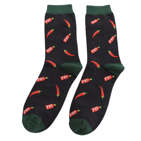 Mr Heron Socks Something Spicy Black