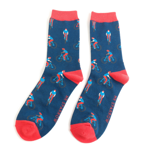 Mr Heron Socks Cyclists Navy