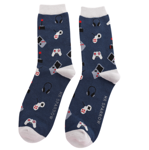 Mr Heron Socks Gaming Navy