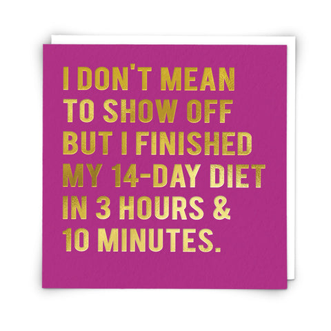 Greetings Card Diet