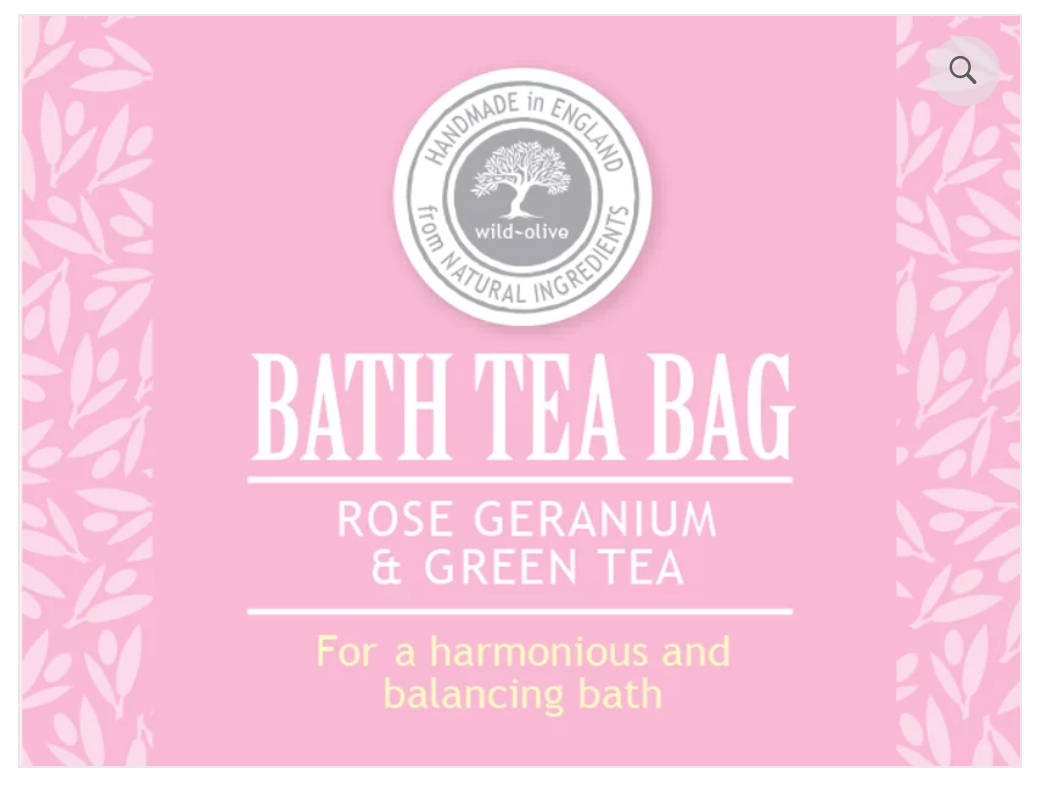 Bath Tea Bag - Rose Geranium & Green Tea