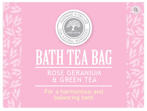 Bath Tea Bag - Rose Geranium & Green Tea