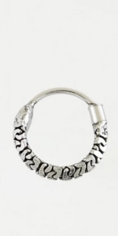 Patterned Hoop Earring 10mm