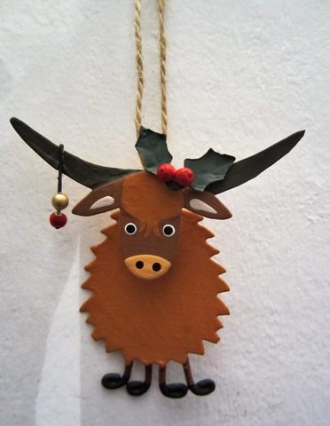 Shoeless Joe Christmas Highland Coo