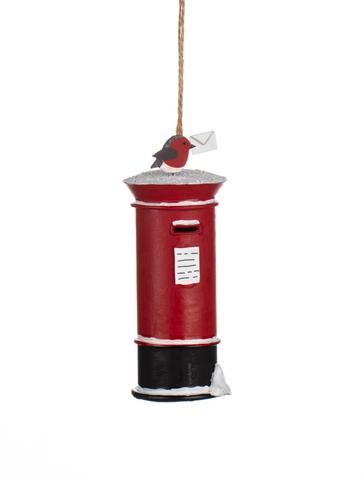 Shoeless Joe Christmas Postbox Robin Hanger - Large